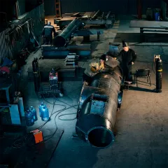 Производство газоходов в цеху